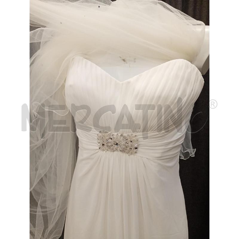 VESTITO DONNA CERIMONIA BIANCO CON VELO | Mercatino dell'Usato Burolo 2