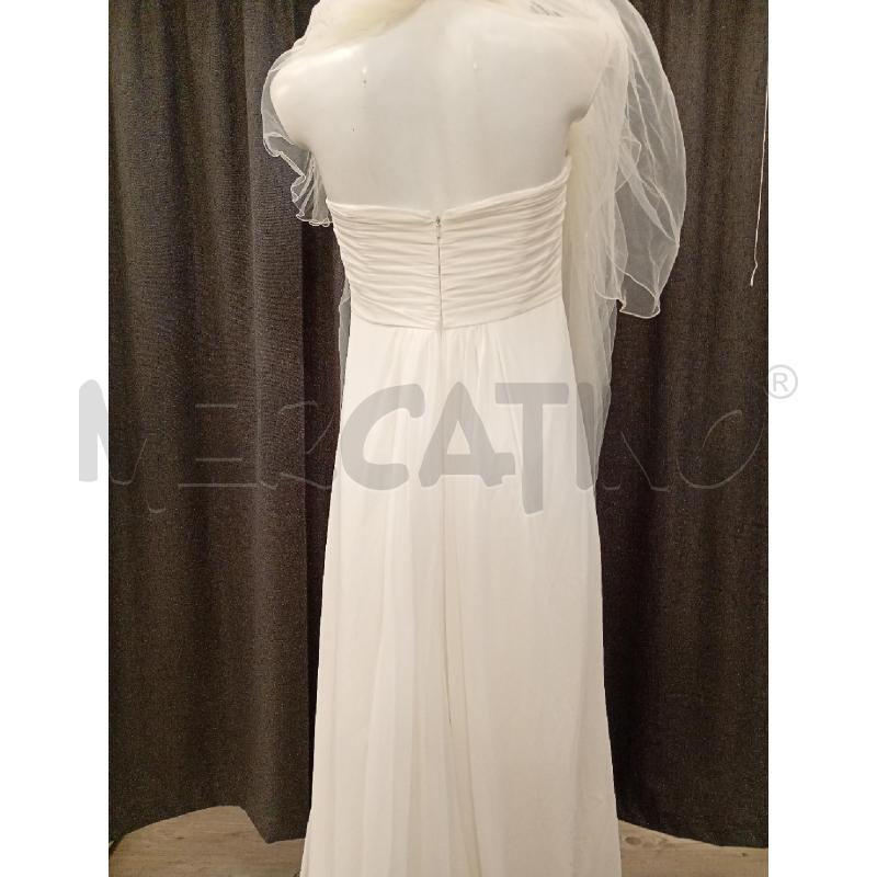 VESTITO DONNA CERIMONIA BIANCO CON VELO | Mercatino dell'Usato Burolo 3