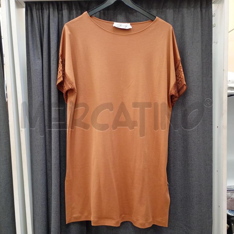 VESTITO DONNA GENNY MARRONE CIOCCOLATO SMANICATO | Mercatino dell'Usato Burolo 1