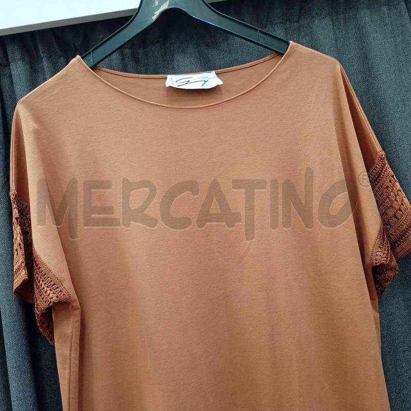 VESTITO DONNA GENNY MARRONE CIOCCOLATO SMANICATO | Mercatino dell'Usato Burolo 3