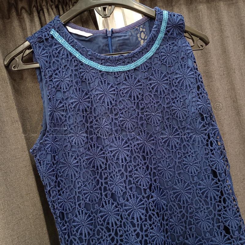VESTITO DONNA GUESS BLU PIZZO  | Mercatino dell'Usato Burolo 3