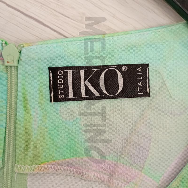 VESTITO DONNA IKO VERDE CHIARO FIORI ROSA | Mercatino dell'Usato Burolo 4