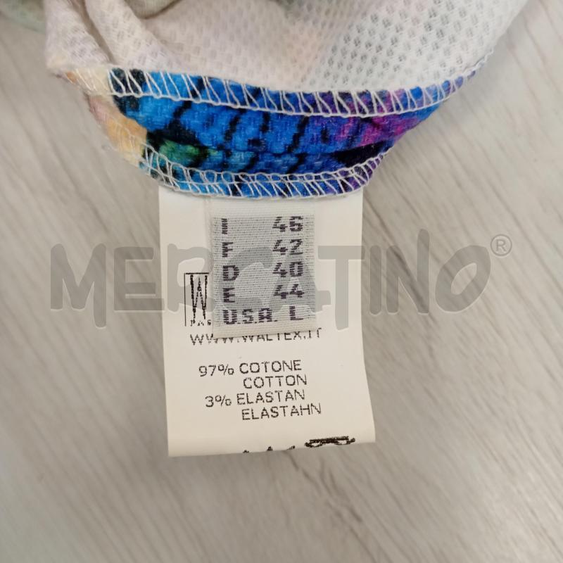VESTITO DONNA IKO VERDE CHIARO FIORI ROSA | Mercatino dell'Usato Burolo 5