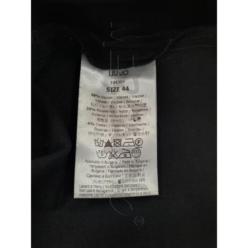 VESTITO DONNA LIUJO NERO SMANICATO BOTTONI FRONTALI SPESSO | Mercatino dell'Usato Burolo 5