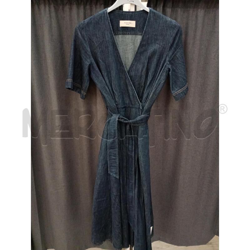VESTITO DONNA MAXMARA IN JEANS SCURO CON CINTURINO | Mercatino dell'Usato Burolo 1