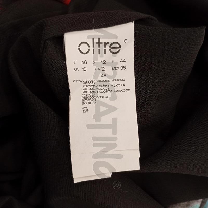 VESTITO DONNA OLTRE NERO FIORIO ROSSO BLU SCOLLO V | Mercatino dell'Usato Burolo 5