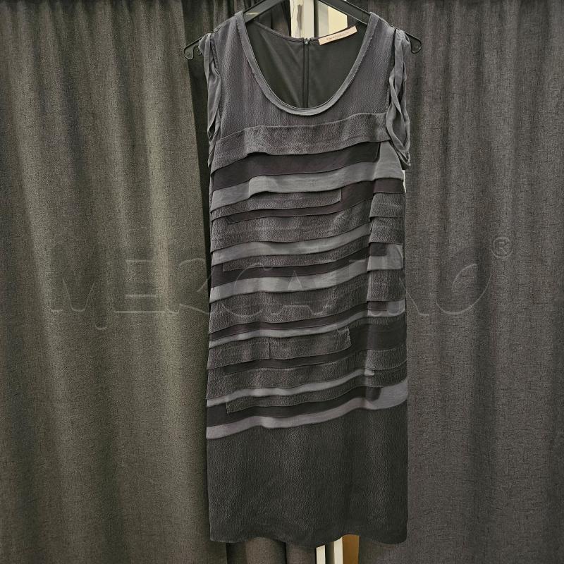 VESTITO DONNA PENNYBLACK GRIGIO CON BALZE SMANICATO | Mercatino dell'Usato Burolo 1