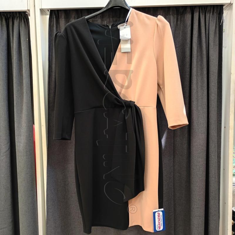 VESTITO DONNA RINASCIMENTO NERO ROSA SCOLLO B  | Mercatino dell'Usato Burolo 1