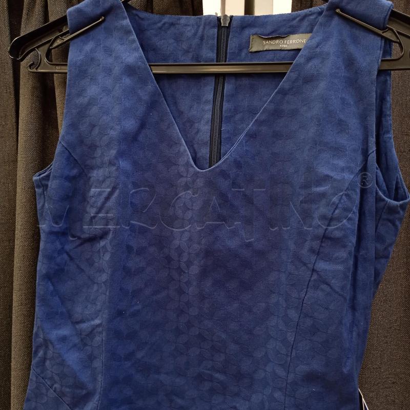 VESTITO DONNA SANDRO FERRONE BLU SMANICATO  | Mercatino dell'Usato Burolo 3