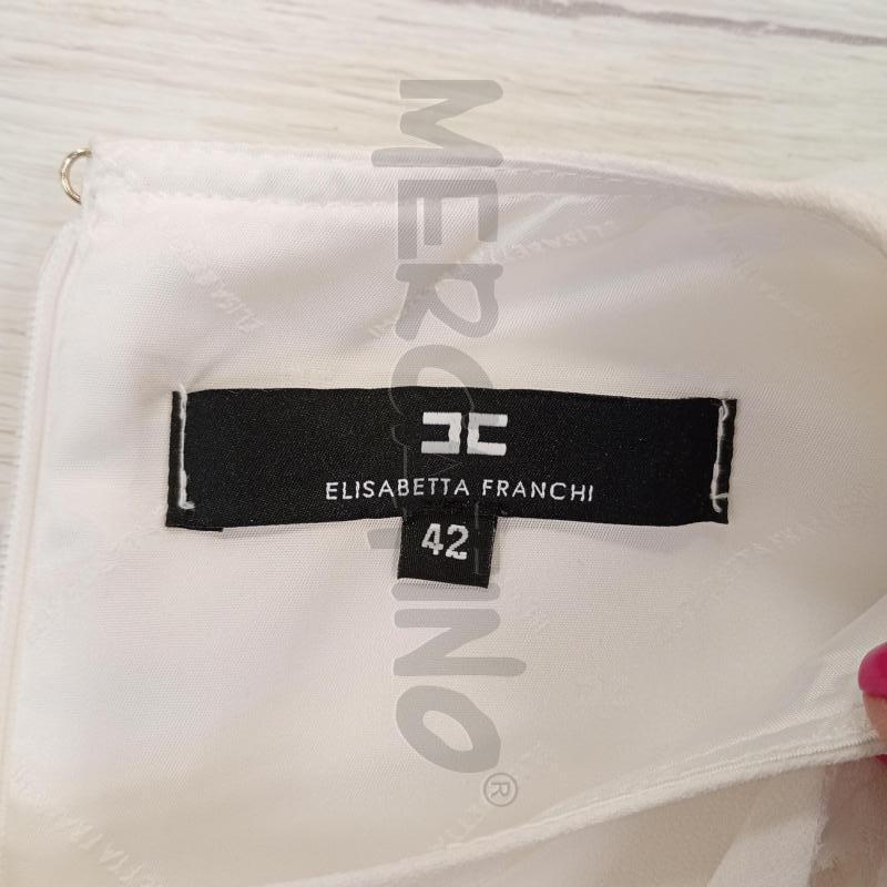 VESTITO ELISABETTA FRANCHI BIANCO SMANICATO STRINGA FRONTALE | Mercatino dell'Usato Burolo 4
