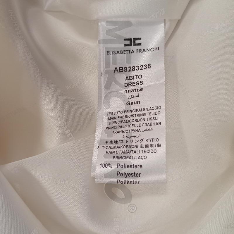 VESTITO ELISABETTA FRANCHI BIANCO SMANICATO STRINGA FRONTALE | Mercatino dell'Usato Burolo 5