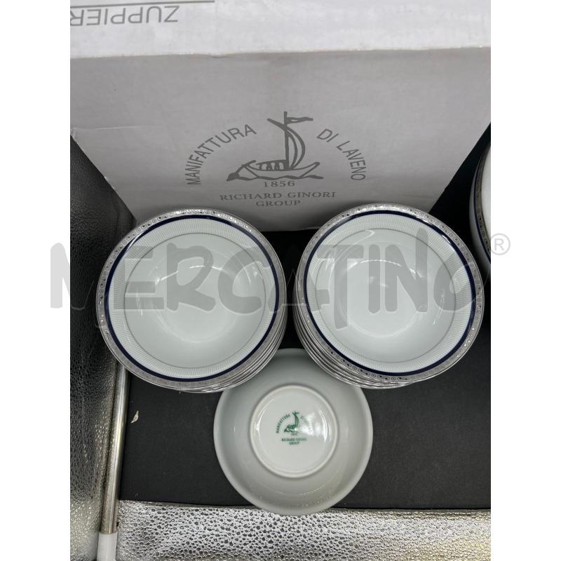 ZUPPIERA + CIOTOLE PZ18 CERAMICA R GINORI LAVENO BORDO GRIGIO BLU | Mercatino dell'Usato Burolo 2