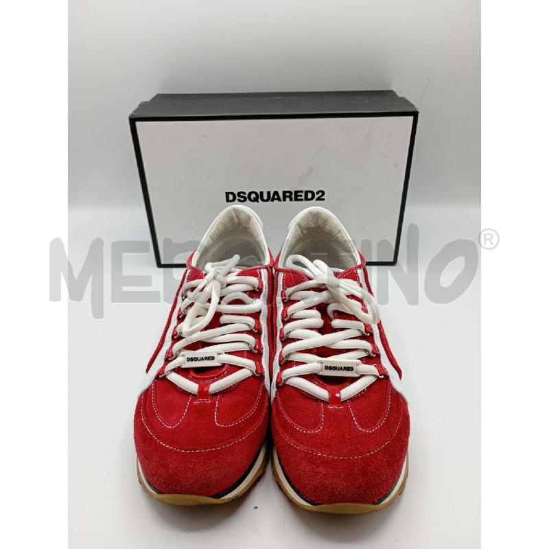 +SNEAKERS DSQUARED 2 ROSSE SCAMOSCIATE | Mercatino dell'Usato Burolo 1
