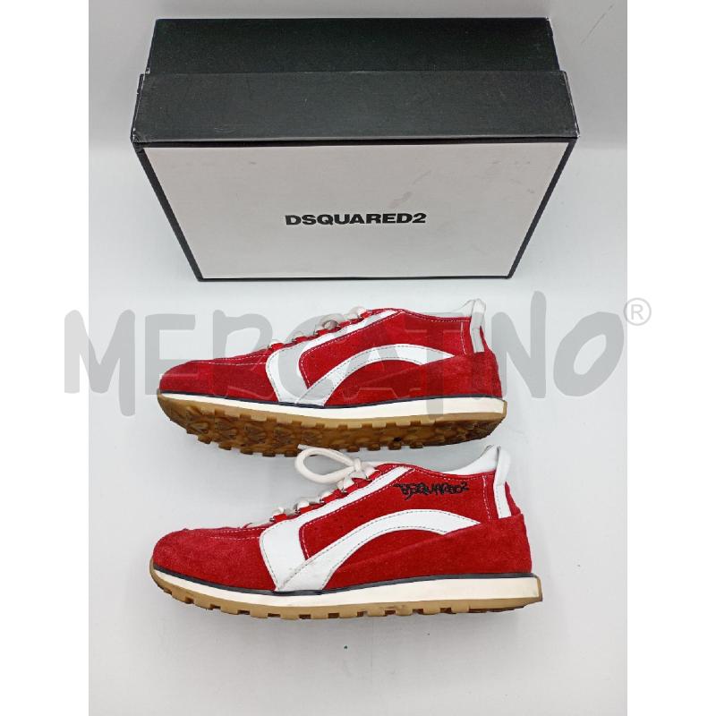 +SNEAKERS DSQUARED 2 ROSSE SCAMOSCIATE | Mercatino dell'Usato Burolo 2