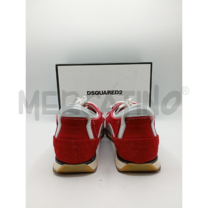 +SNEAKERS DSQUARED 2 ROSSE SCAMOSCIATE | Mercatino dell'Usato Burolo 4