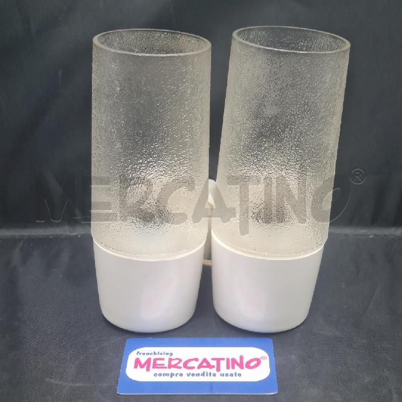 APPLIQUE CARRARAEMATTA VETRO BUCCIATO COPPIA  | Mercatino dell'Usato Torino san paolo 1