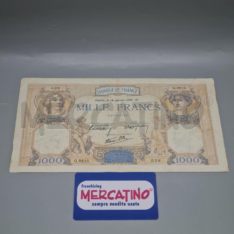 BANCONOTA FRANCIA 1000 FRANCHI 1940 | Mercatino dell'Usato Torino san paolo 1