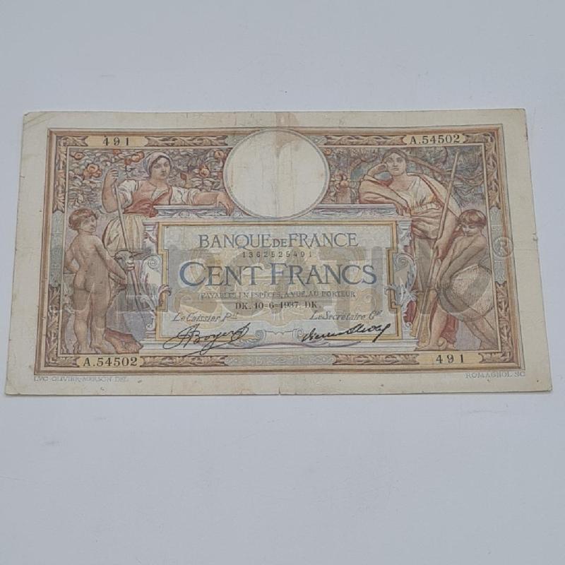 BANCONOTA FRANCIA 100 FF 10.6.1937 | Mercatino dell'Usato Torino san paolo 2