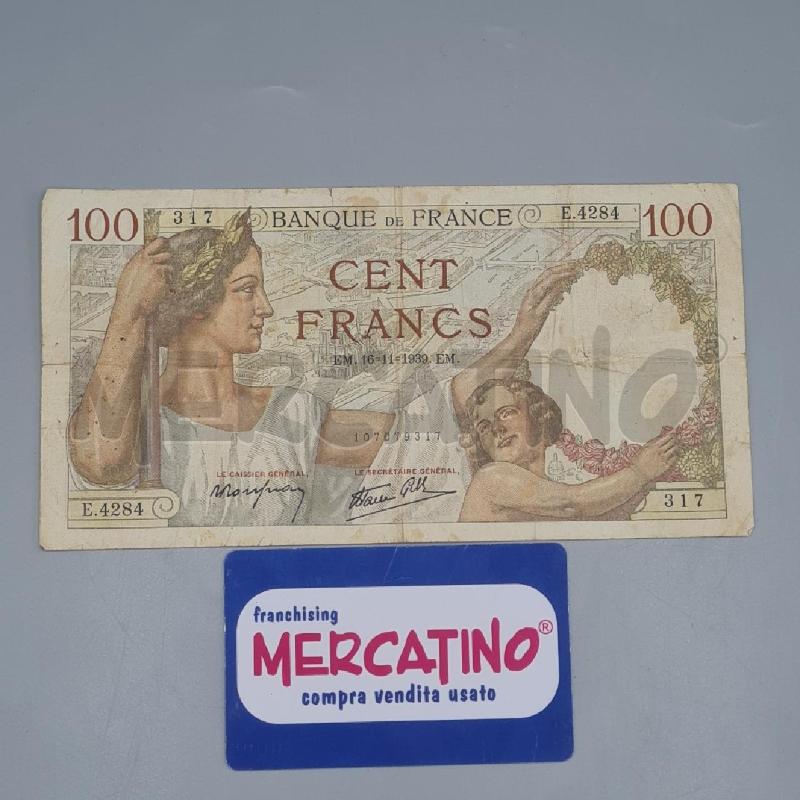 BANCONOTA FRANCIA 100 FRANCHI 1939 | Mercatino dell'Usato Torino san paolo 1