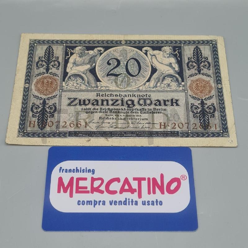 BANCONOTA GERMANIA 20 MARCHI 1915 | Mercatino dell'Usato Torino san paolo 1