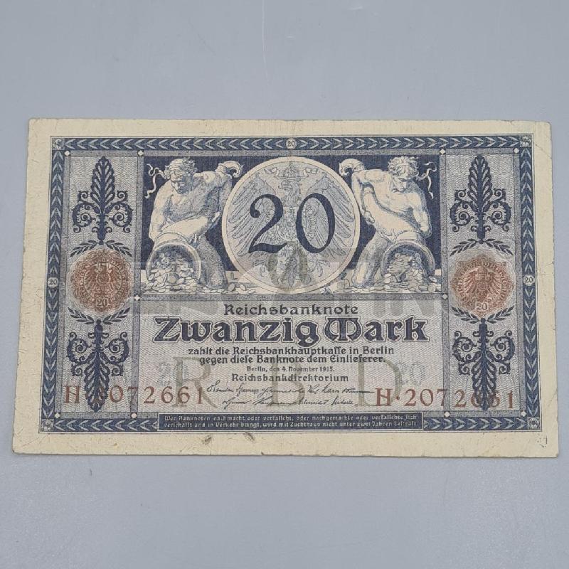 BANCONOTA GERMANIA 20 MARCHI 1915 | Mercatino dell'Usato Torino san paolo 2