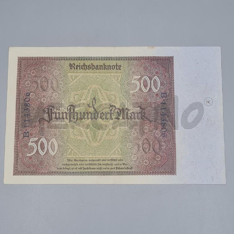 BANCONOTA GERMANIA 500 MARCHI 1922 | Mercatino dell'Usato Torino san paolo 3