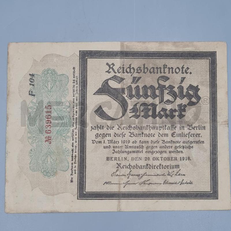 BANCONOTA GERMANIA 50 MARCHI 1918  | Mercatino dell'Usato Torino san paolo 2