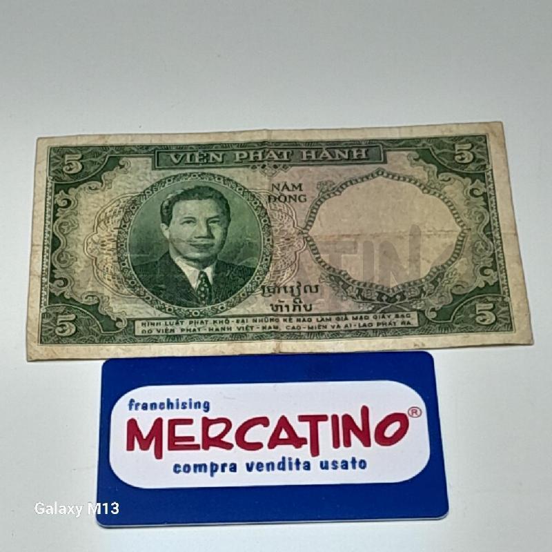 BANCONOTA INDOCINA FRANCESE 5 PIASTRES | Mercatino dell'Usato Torino san paolo 1