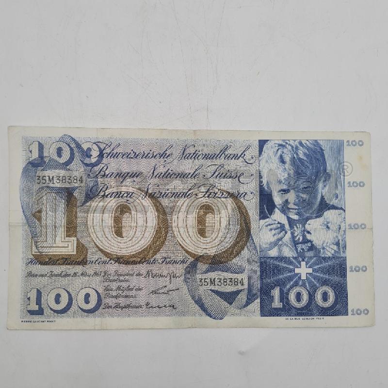 BANCONOTA SVIZZERA 100 FRANCHI 1963 | Mercatino dell'Usato Torino san paolo 2