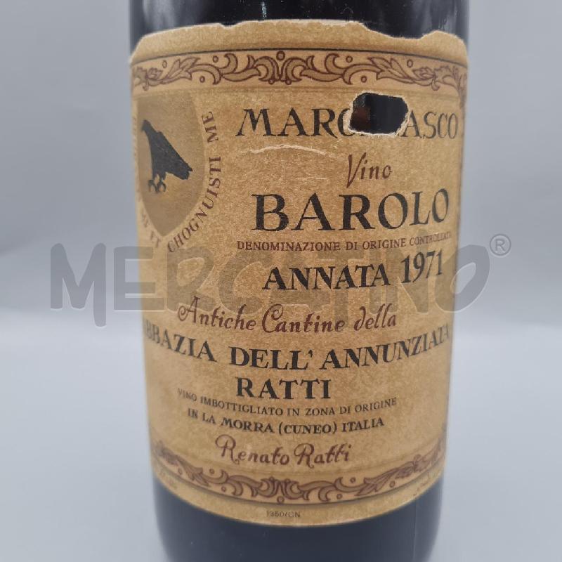 BAROLO 1971 RATTI ABBAZIA DELL'ANNUNZIATA  | Mercatino dell'Usato Torino san paolo 2