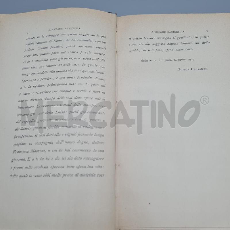 CARDUCCI POESIA E STORIA ZANICHELLI 1904 | Mercatino dell'Usato Torino san paolo 4