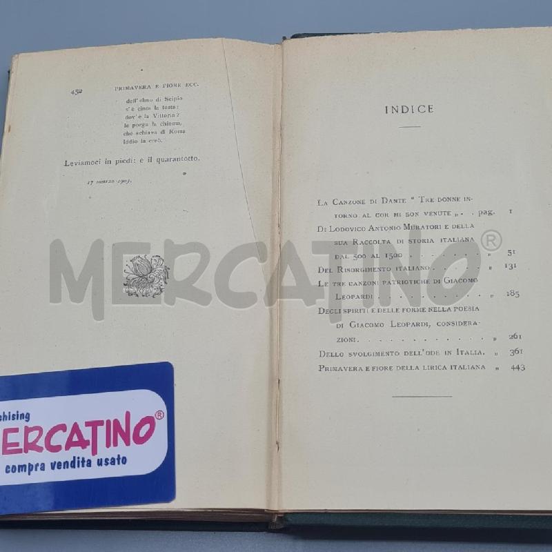 CARDUCCI POESIA E STORIA ZANICHELLI 1904 | Mercatino dell'Usato Torino san paolo 5
