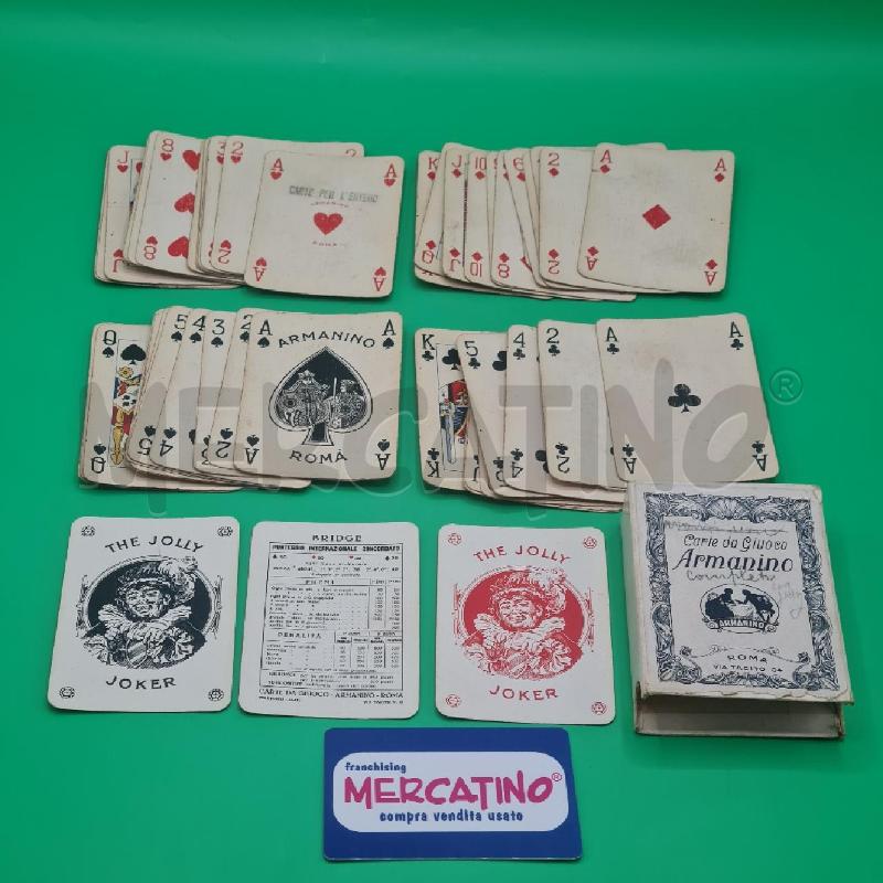 CARTE DA GIOCO ANTICHE ARMANINO | Mercatino dell'Usato Torino san paolo 1
