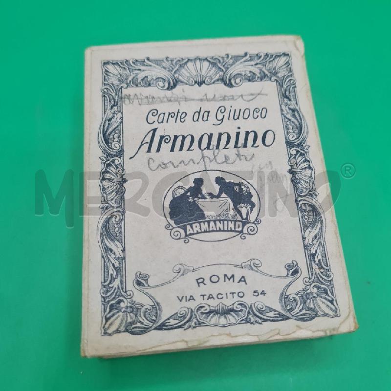 CARTE DA GIOCO ANTICHE ARMANINO | Mercatino dell'Usato Torino san paolo 2