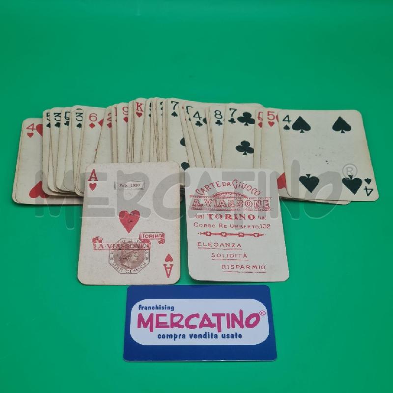 CARTE DA GIOCO ANTICHE VIASSONE  | Mercatino dell'Usato Torino san paolo 1