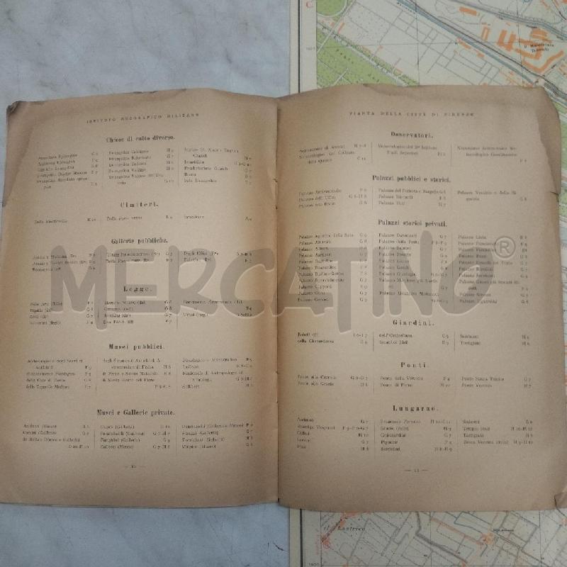 CARTINA PIANTA DI FIRENZE 1937 | Mercatino dell'Usato Torino san paolo 4