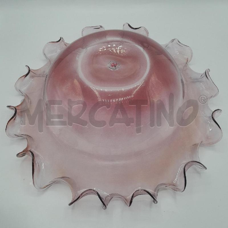 CENTROTAVOLA ROSA VETRO MURANO PARISI  | Mercatino dell'Usato Torino san paolo 5