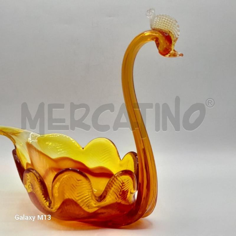 CIGNO VETRO ARANCIONE SOFFIATO A BOCCA | Mercatino dell'Usato Torino san paolo 3