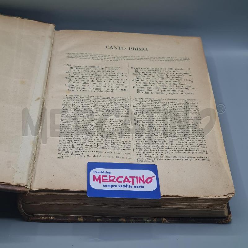 DIVINA COMMEDIA 1890 RILEGATO CUOIO | Mercatino dell'Usato Torino san paolo 1