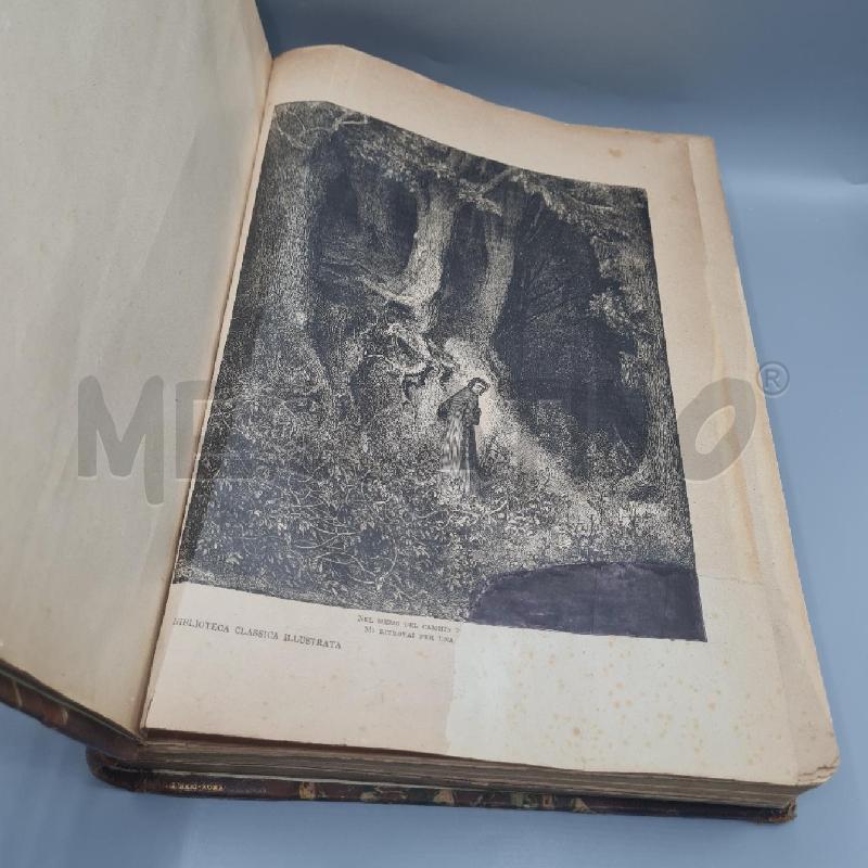 DIVINA COMMEDIA 1890 RILEGATO CUOIO | Mercatino dell'Usato Torino san paolo 2