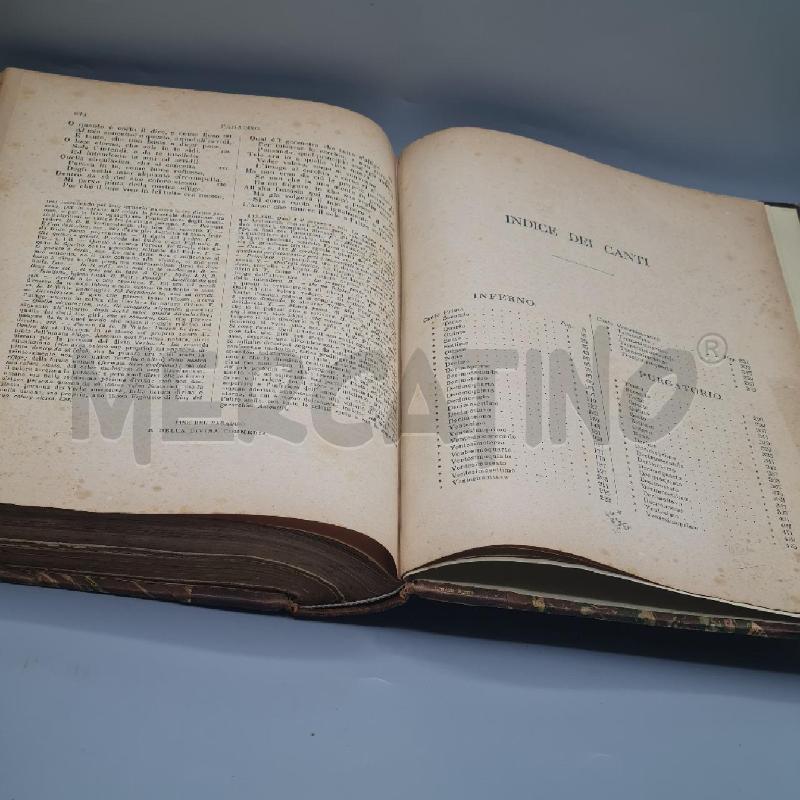 DIVINA COMMEDIA 1890 RILEGATO CUOIO | Mercatino dell'Usato Torino san paolo 5