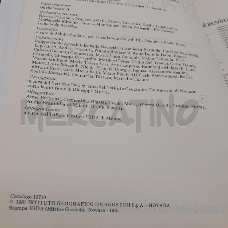 DIZIONARIO ENCICLOPEDICO DE AGOSTINI 1981 | Mercatino dell'Usato Torino san paolo 3