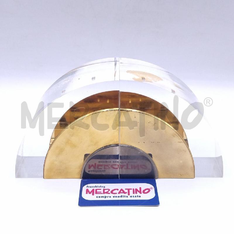 FERMA LIBRI PLEXIGLASS OTTONE DESIGN  | Mercatino dell'Usato Torino san paolo 1