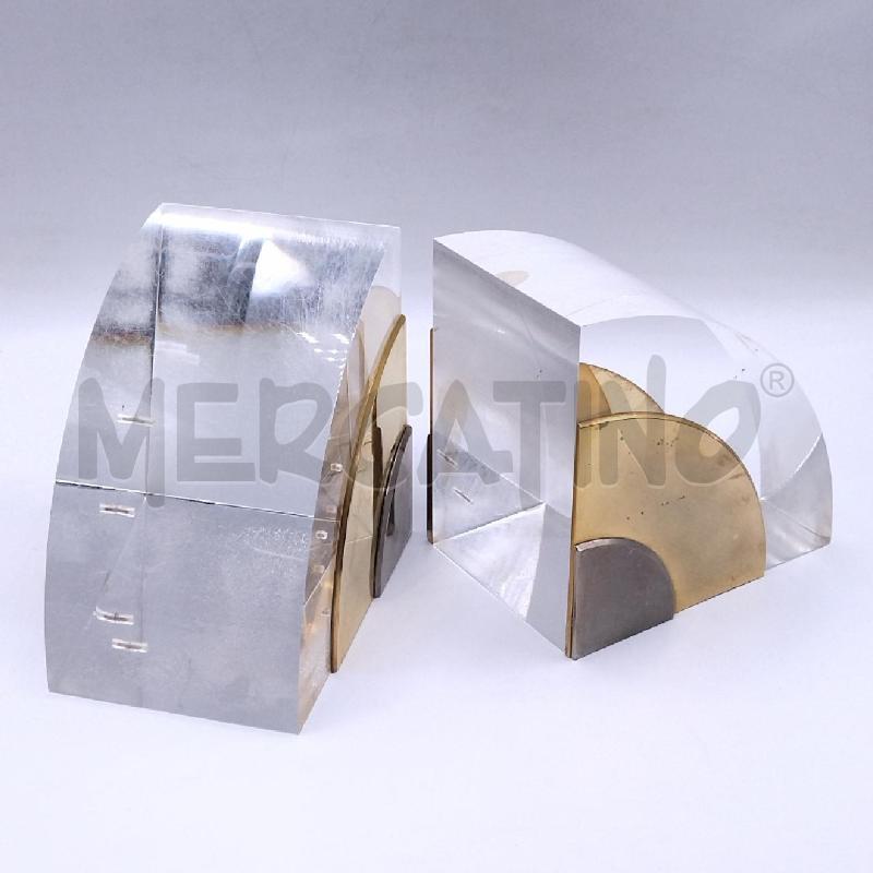 FERMA LIBRI PLEXIGLASS OTTONE DESIGN  | Mercatino dell'Usato Torino san paolo 2