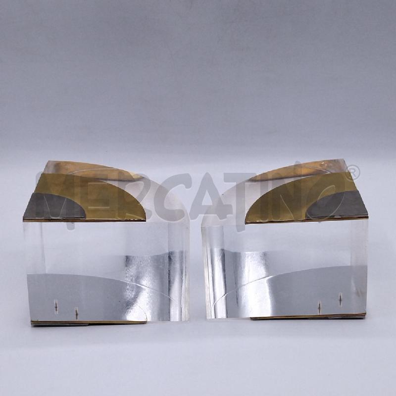 FERMA LIBRI PLEXIGLASS OTTONE DESIGN  | Mercatino dell'Usato Torino san paolo 4