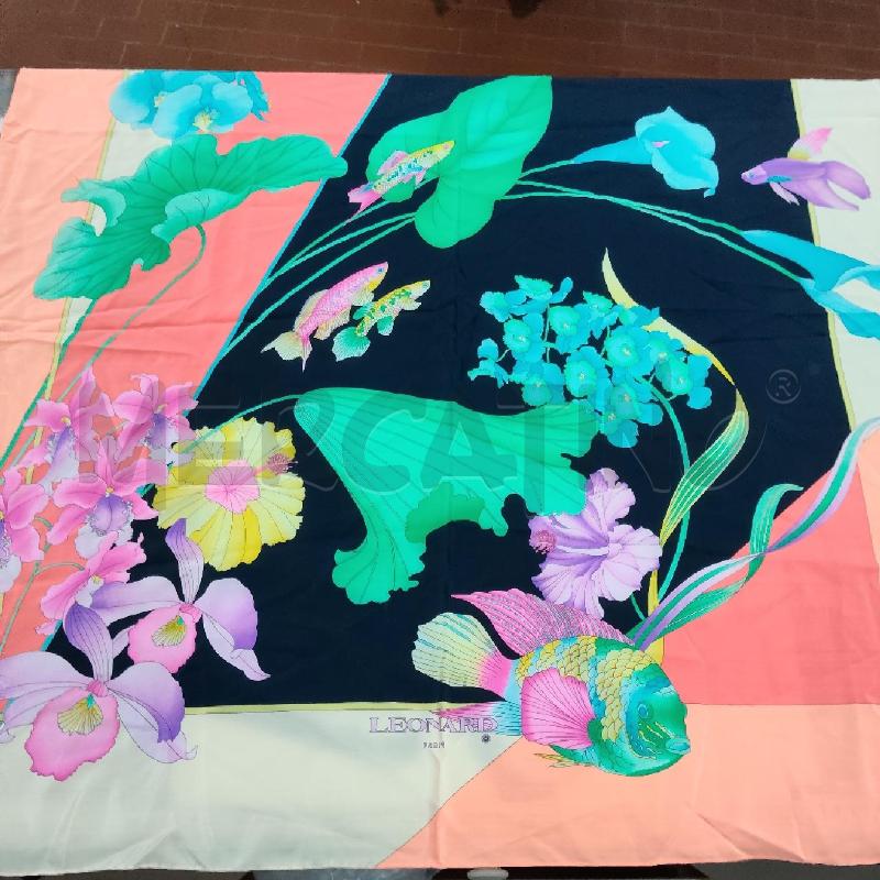 FOULARD LEONARD PARIS PESCI FIORI  | Mercatino dell'Usato Torino san paolo 1