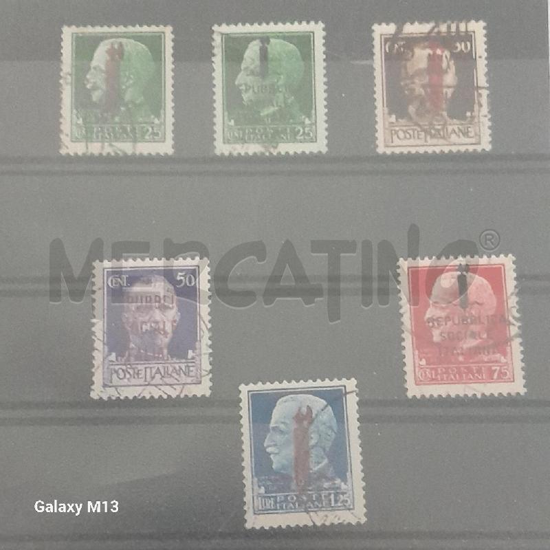 FRANCOBOLLI REPUBBLICA SOCIALE ITALIANA USATI SERIE | Mercatino dell'Usato Torino san paolo 2