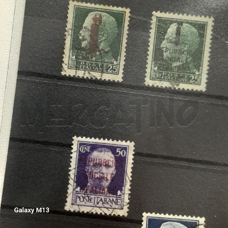 FRANCOBOLLI REPUBBLICA SOCIALE ITALIANA USATI SERIE | Mercatino dell'Usato Torino san paolo 3