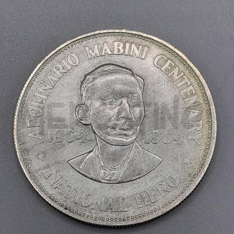 MONETA FILIPPINE 1 PESO APOLINARIO MABINI 1964 | Mercatino dell'Usato Torino san paolo 2