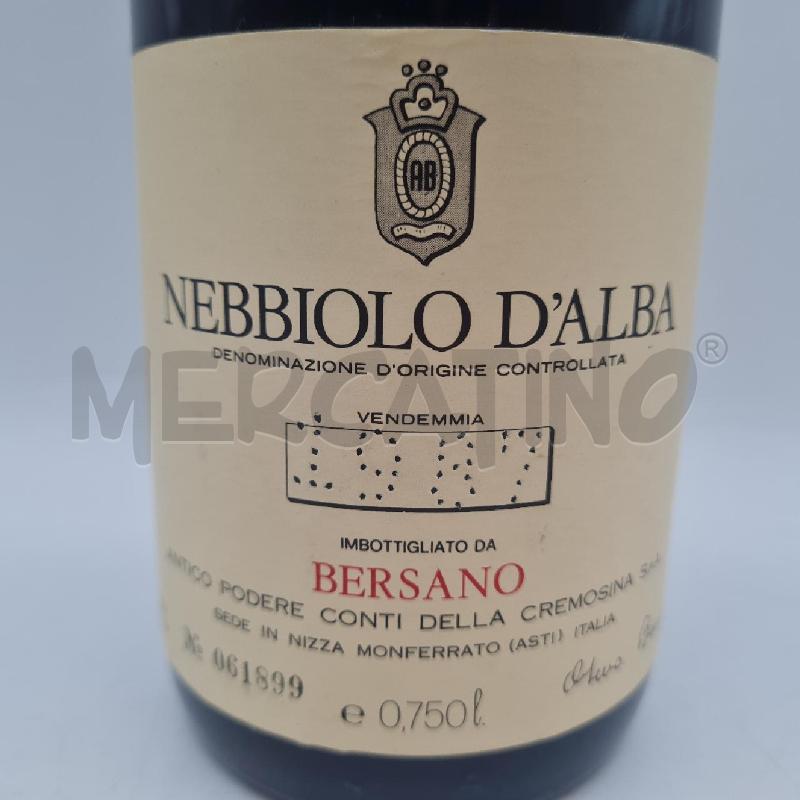 NEBBIOLO D'ALBA BERSANO1987 CONTI CREMOSINA | Mercatino dell'Usato Torino san paolo 2